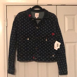 LuLaRoe Kenny RARE NWT polka dot & heart print